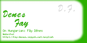 denes fay business card