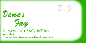 denes fay business card